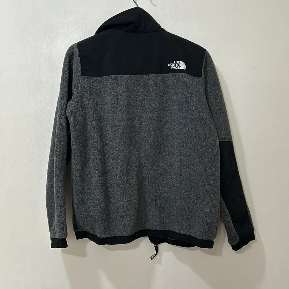 THE NORTH FACE YOUNG FLEECE JACKET  GREY BLACK FULL ZIP UP Sz XL(18-20) - Picture 3 of 7